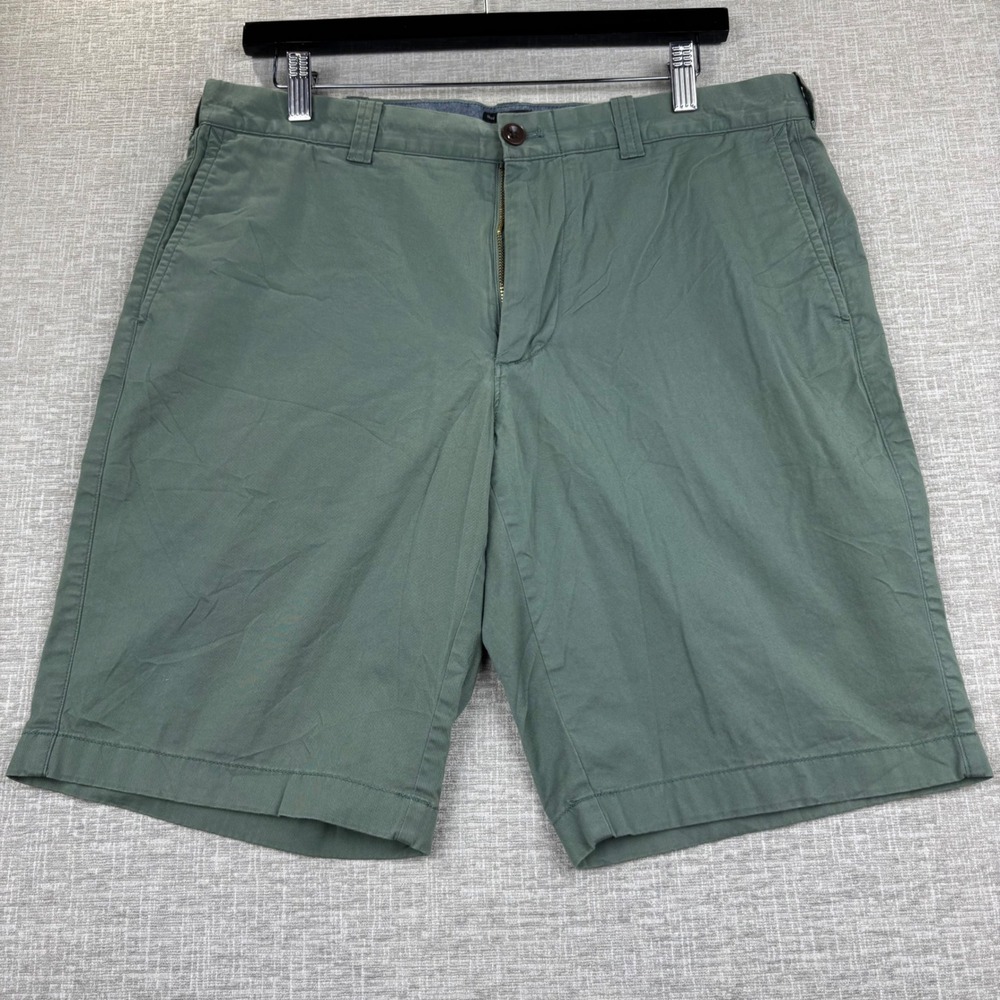 J.Crew Mens Stretch Chino Shorts Sage Green Size 33 10.5 Inch Inseam CK-193